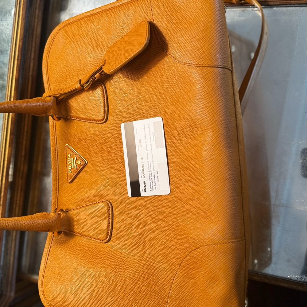 Prada Orange Leather Satchel - Picture 2 of 6